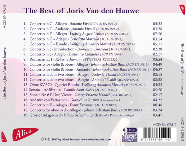ACD BN 095-2 The Best of Joris Van den Hauwe Inlay